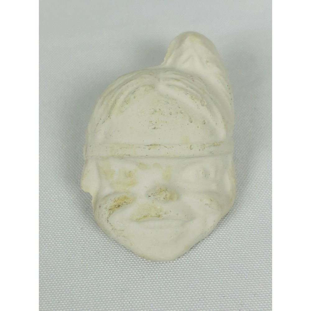 Cub Scout Boy Scout Ceramic Plaster Kerchief Slide Indian Boy 3" x 2"